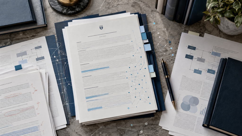 Profesores y estudiantes universitarios analizando el uso responsable de herramientas de escritura con inteligencia artificial